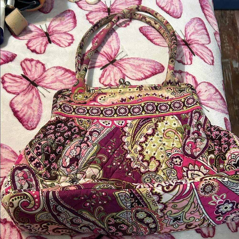 Vera Bradley Pink Paisley Shoulder Bag